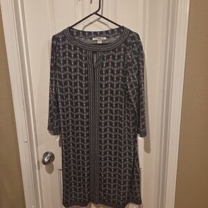 Wisp Black and White Patterned  Dress Size 16